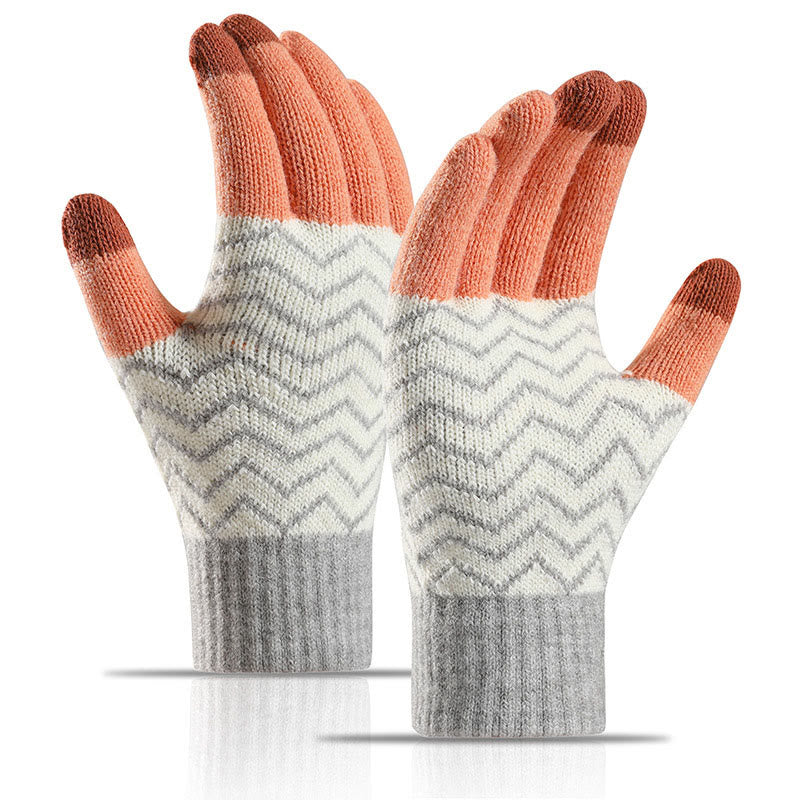 Gants d'hiver ondulés - Orange - Taille unique - image 4