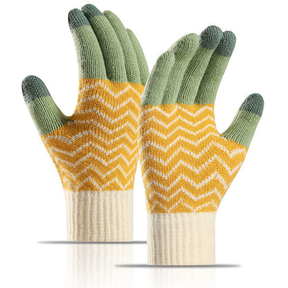 Gants d'hiver ondulés - Vert - Taille unique - image 3