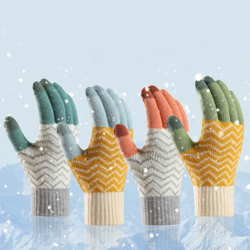 Gants d'hiver ondulés