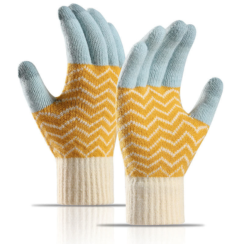 Gants d'hiver ondulés - Bleu - Taille unique - image 5