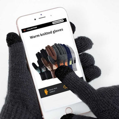 Gants d'hiver chauds en jacquard