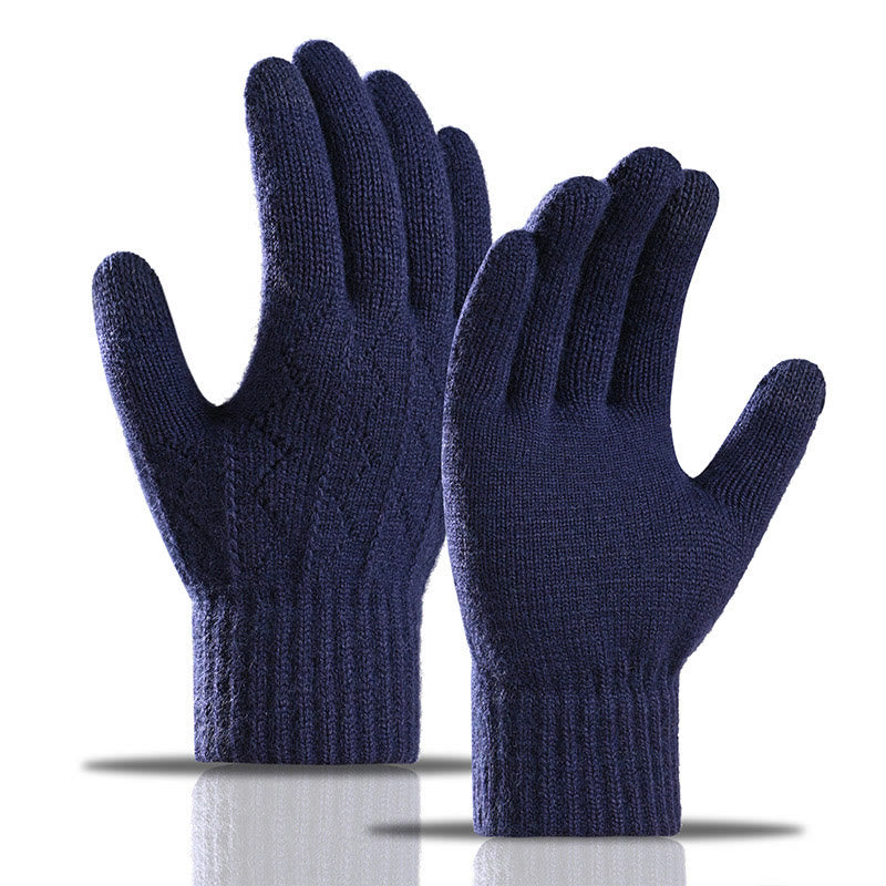 Gants d'hiver chauds en jacquard