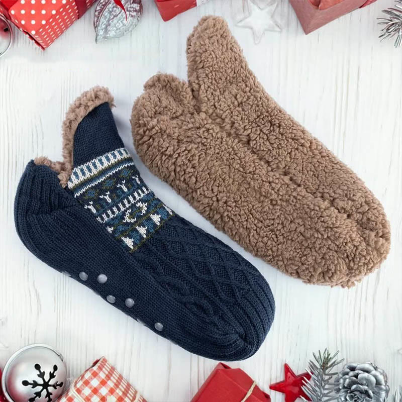 Chaussons-chaussettes tricotés épais grande taille - image 11