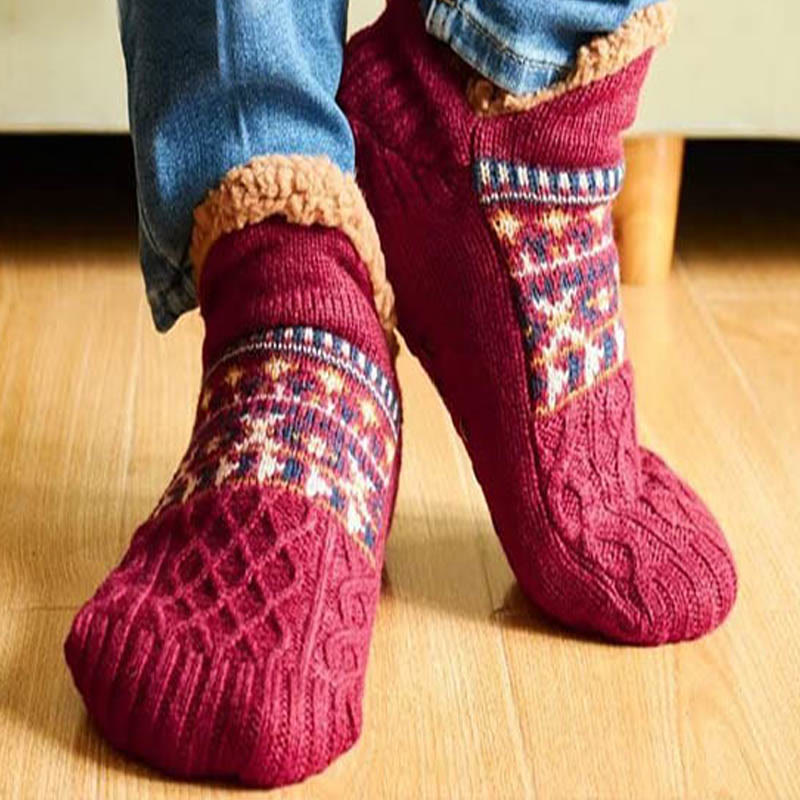 Chaussons-chaussettes tricotés épais grande taille - image 1