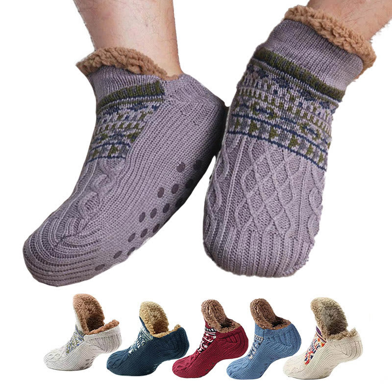Chaussons-chaussettes tricotés épais grande taille - image 14