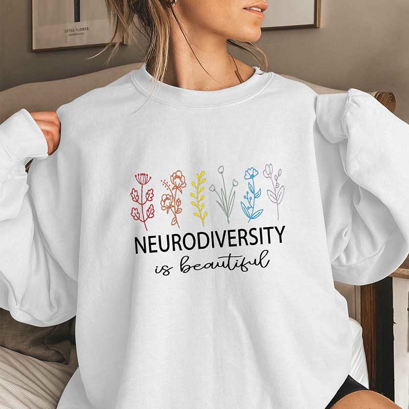 Sweat-shirt à texte fleuri grande taille - Blanc - 3XL - image 3