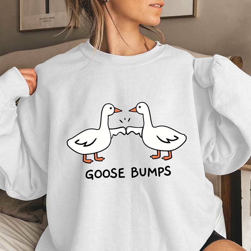 Sweat-shirt chair de poule grande taille - Blanc - 3XL - image 3