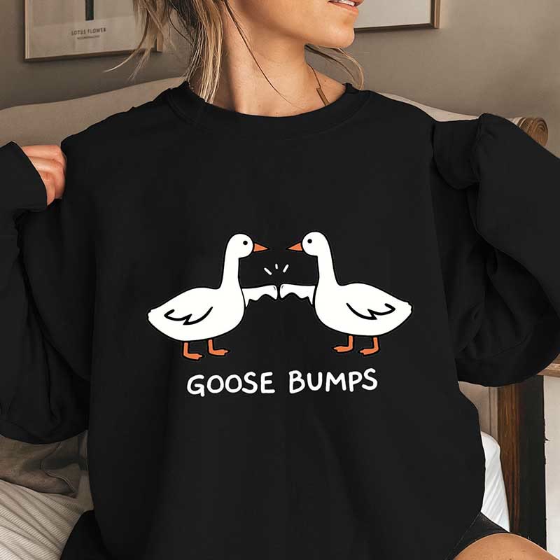 Sweat-shirt chair de poule grande taille - Noir - 3XL - image 3