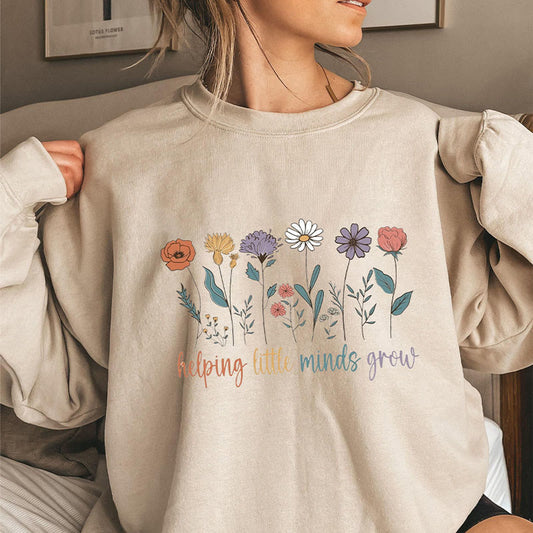 Sweat-shirt à fleurs grande taille - Kaki - 3XL - image 1