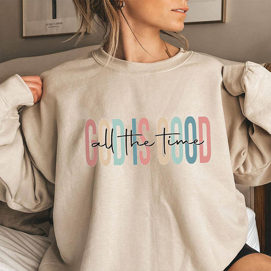Sweat-shirt Dieu grande taille - Kaki - 3XL - image 0