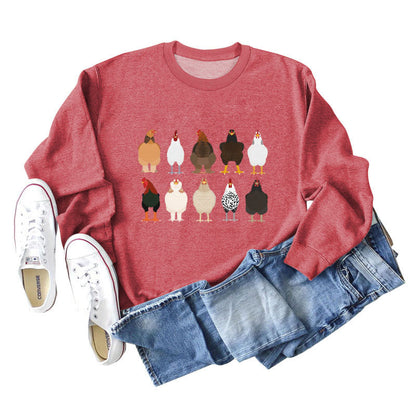 Sweat-shirt imprimé poussin grande taille - Rouge - 2XL - image 10