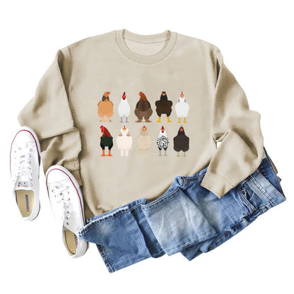 Sweat-shirt imprimé poussin grande taille - Abricot - 2XL - image 1