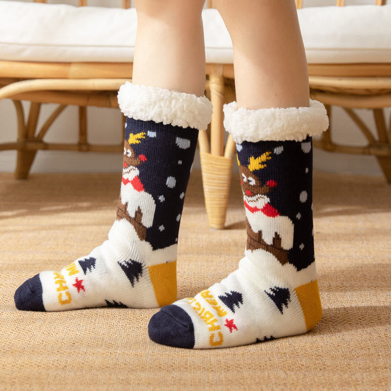 Chaussettes-chaussons ours polaire grande taille - Bleu marine - EU36-42(US3-8.5) - image 3