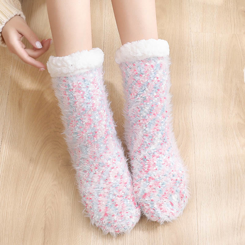 Chaussettes-chaussons chaudes et épaisses grandes tailles - Rose clair - EU36-42(US3-8.5) - image 11