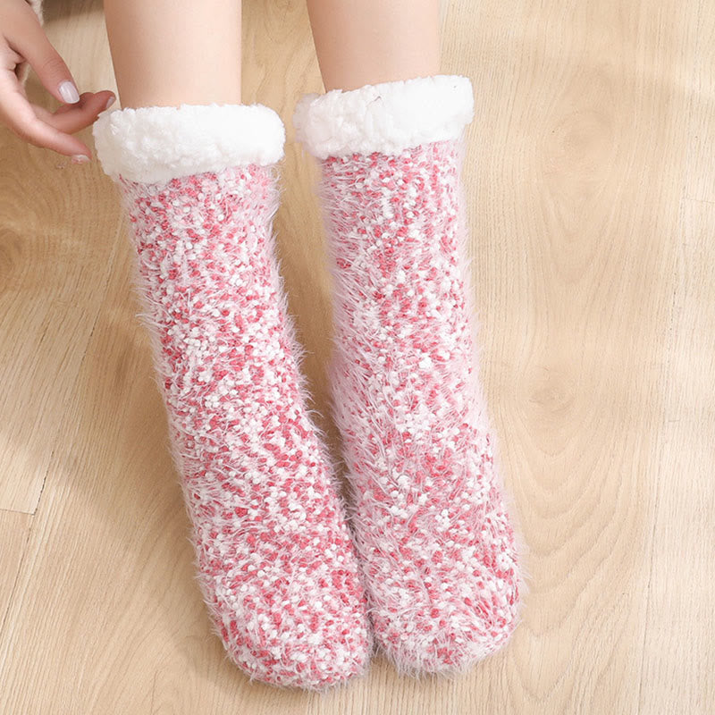 Chaussettes-chaussons chaudes et épaisses grandes tailles - Rouge - EU36-42(US3-8.5) - image 7