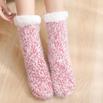 Chaussettes-chaussons chaudes et épaisses grandes tailles - Rouge - EU36-42(US3-8.5) - image 7