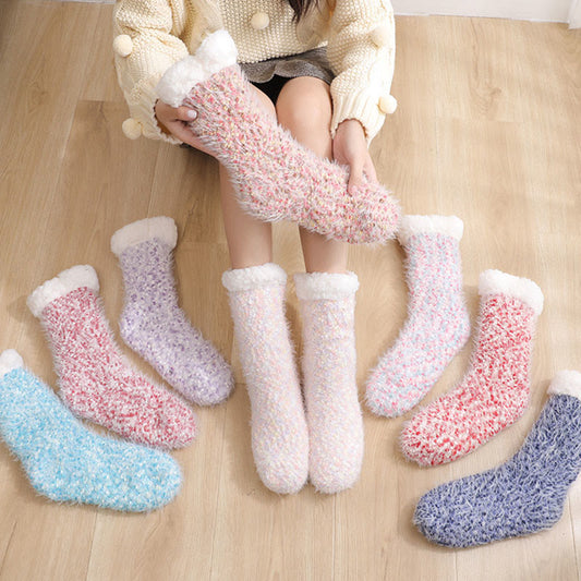 Chaussettes-chaussons chaudes et épaisses grandes tailles - image 0
