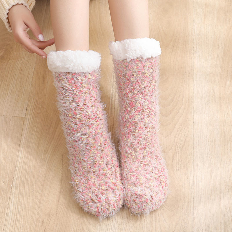 Chaussettes-chaussons chaudes et épaisses grandes tailles - Rose - EU36-42(US3-8.5) - image 8