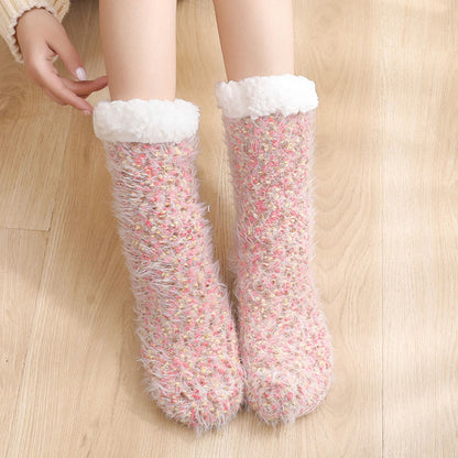 Chaussettes-chaussons chaudes et épaisses grandes tailles - Rose - EU36-42(US3-8.5) - image 8