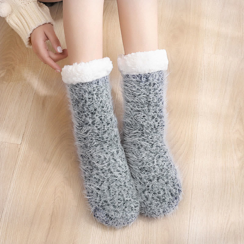 Chaussettes-chaussons chaudes et épaisses grandes tailles - Gris - EU36-42(US3-8.5) - image 13