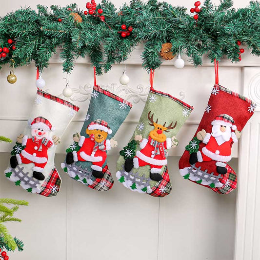 Chaussettes de Noël grande taille (4 paires) - image 1