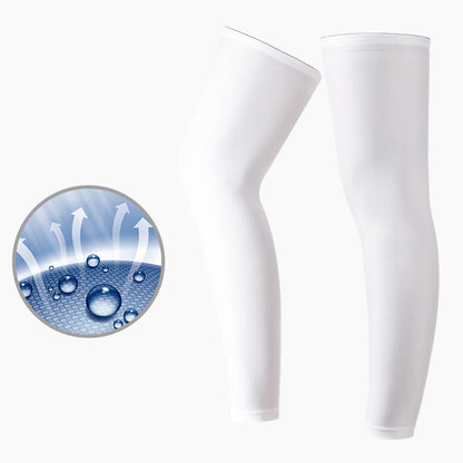 Chaussettes de compression hautes résistantes au soleil (2 paires) - Blanc - XL - image 5
