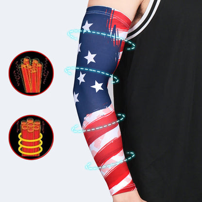 Manchons de compression pour bras avec drapeau américain - image 2