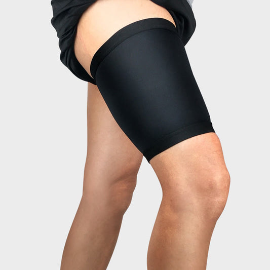 Manchon de compression de cuisse de sport de couleur unie
