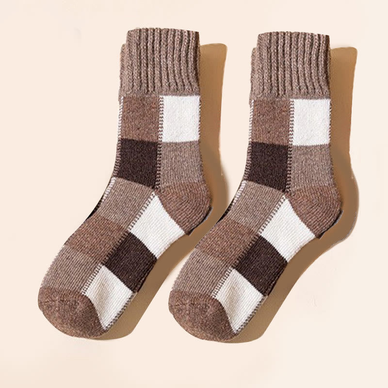 Chaussettes longues en polaire extra épaisses grande taille (5 paires) - Kaki - EU40-45 (US7-11) - image 3