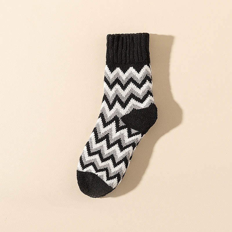 Chaussettes longues en velours Wave Plus grande taille (6 paires) - Noir - EU36-45 (US3-11) - image 7