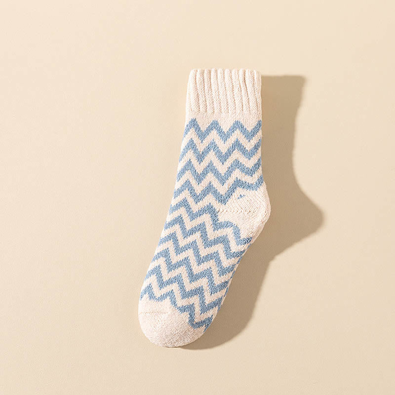 Chaussettes longues en velours Wave Plus grande taille (6 paires) - Beige - EU36-45 (US3-11) - image 9