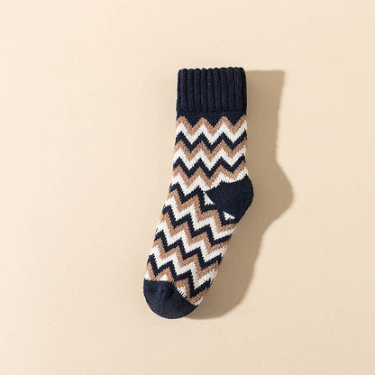 Chaussettes longues en velours Wave Plus grande taille (6 paires)