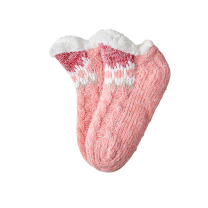 Chaussons-chaussettes en laine d'agneau grande taille - Rose - EU36-41 (US3-7,5) - image 6