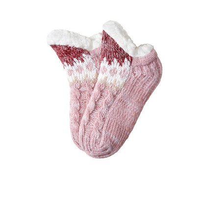 Chaussons-chaussettes en laine d'agneau grande taille - Violet clair - EU36-41 (US3-7,5) - image 7