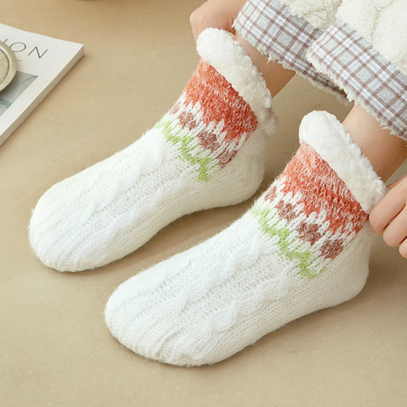 Chaussons-chaussettes en laine d'agneau grande taille - image 1