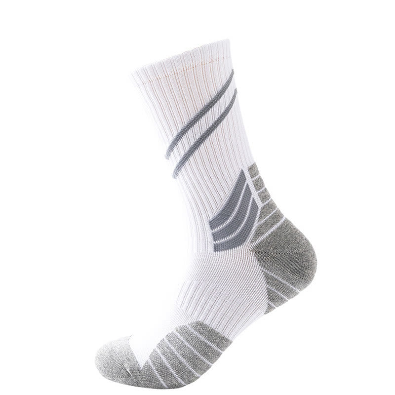 Chaussettes de compression à rayures obliques (7 paires) - Blanc - EU38-45 (US5-11) - image 2