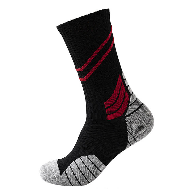Chaussettes de compression à rayures obliques (7 paires) - Noir - EU38-45 (US5-11) - image 1