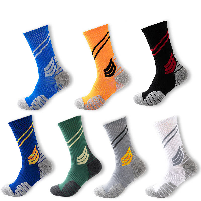 Chaussettes de compression à rayures obliques (7 paires) - Multicolore - EU38-45 (US5-11) - image 0
