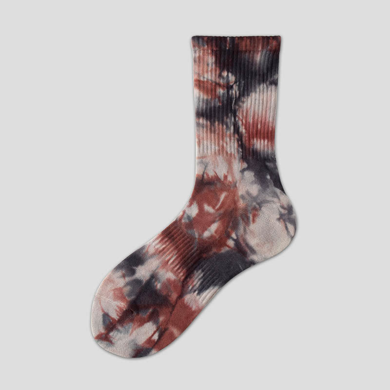 Chaussettes tie-dye tendance (5 paires) - Café - EU37-42 (US4-8.5) - image 10