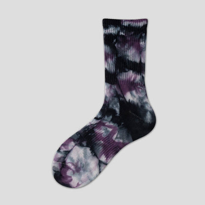 Chaussettes tie-dye tendance (5 paires) - Violet - EU37-42 (US4-8.5) - image 7
