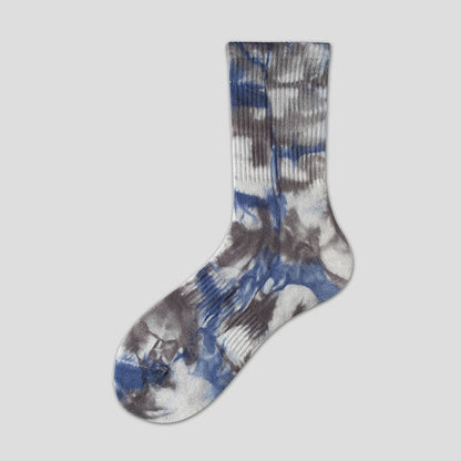 Chaussettes tie-dye tendance (5 paires) - Bleu - EU37-42 (US4-8.5) - image 8