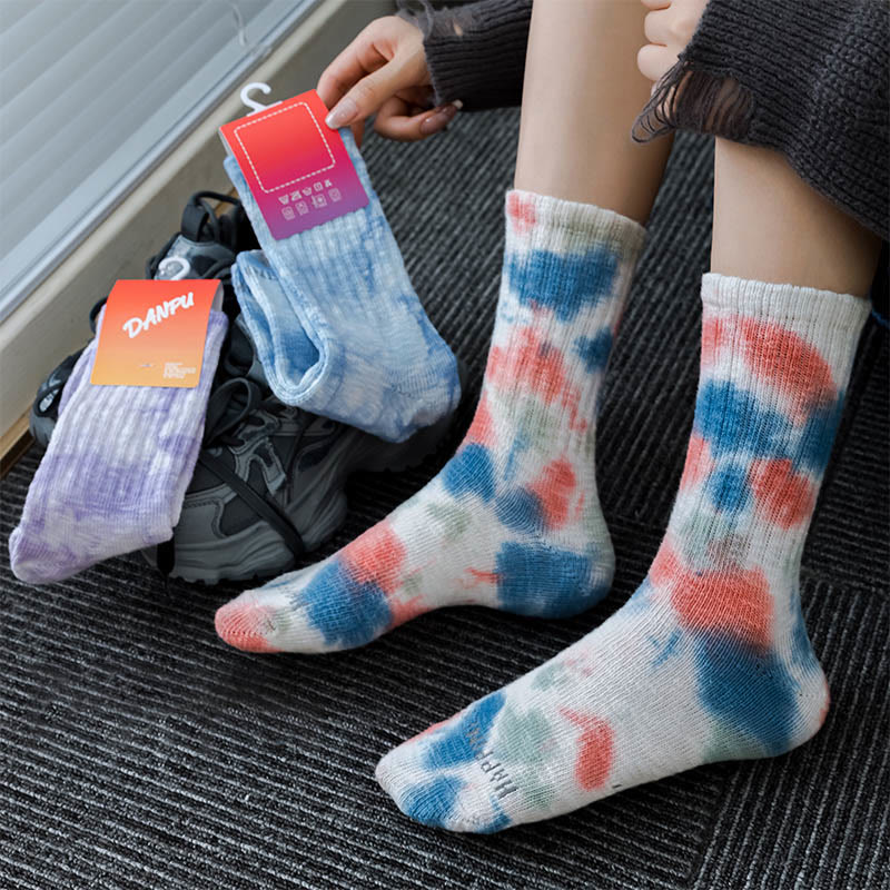 Chaussettes de travail tie-dye (3 paires) - image 1
