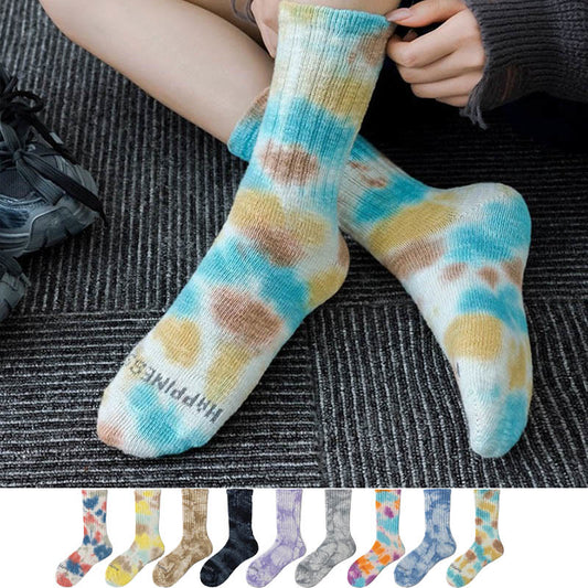 Chaussettes de travail tie-dye grande taille (3 paires)