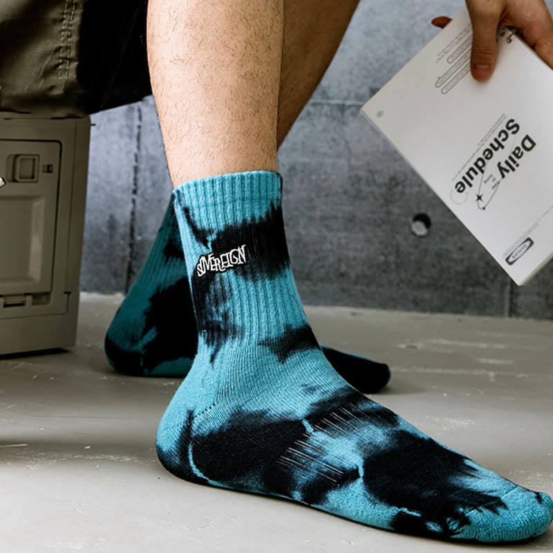 Chaussettes courtes brodées de lettres (3 paires) - image 1