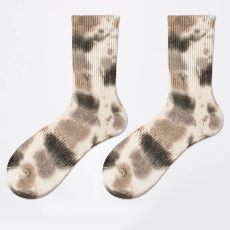 Chaussettes courtes à pois tie-dye (4 paires) - image 8