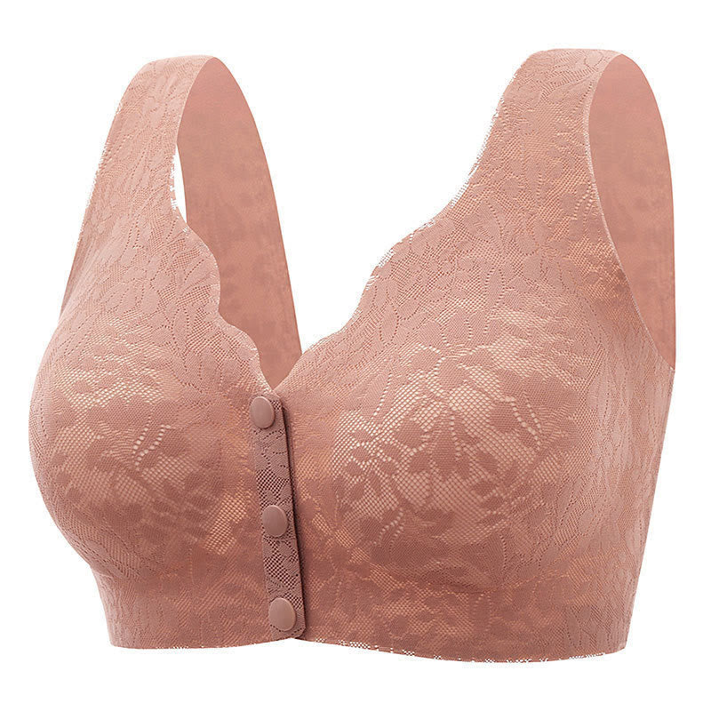 Soutiens-gorge sans armatures confortables à boutons sur le devant (paquets de 2) - Rose - 3XL - image 8