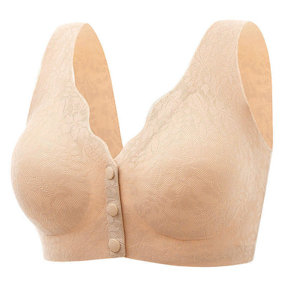 Soutiens-gorge sans armatures confortables à boutons sur le devant (paquets de 2) - Nu - 3XL - image 7
