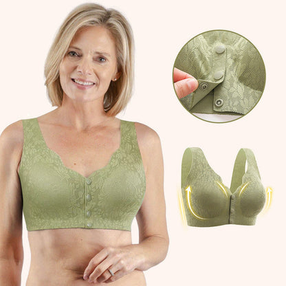 Soutiens-gorge sans armatures confortables à boutons sur le devant grande taille (lot de 2)