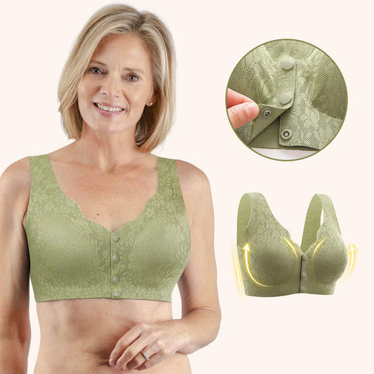 Soutiens-gorge sans armatures confortables à boutons sur le devant grande taille (lot de 2)