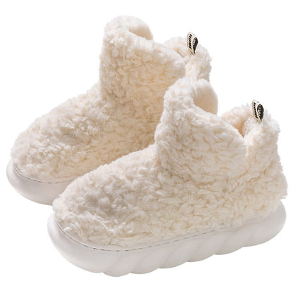Chaussons chauds à semelle épaisse grande taille - Blanc - EU40-41 (US7-7,5) - image 2